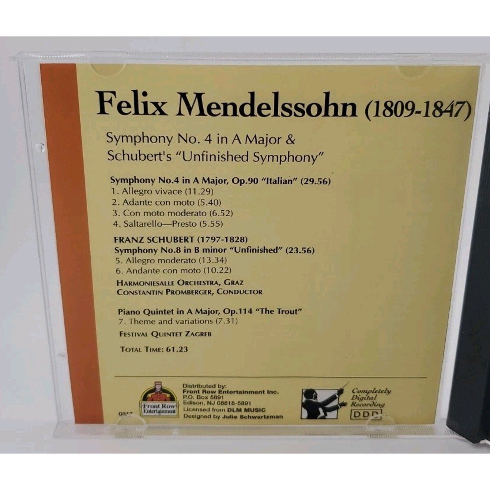 Mendelssohn - "The Italian Symphony & Others" - ( CD - Front Row Entertainment )