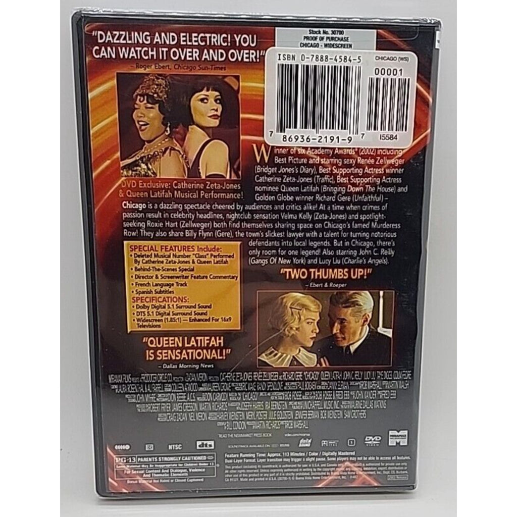 Chicago (DVD, 2003, Widescreen) *Brand New*