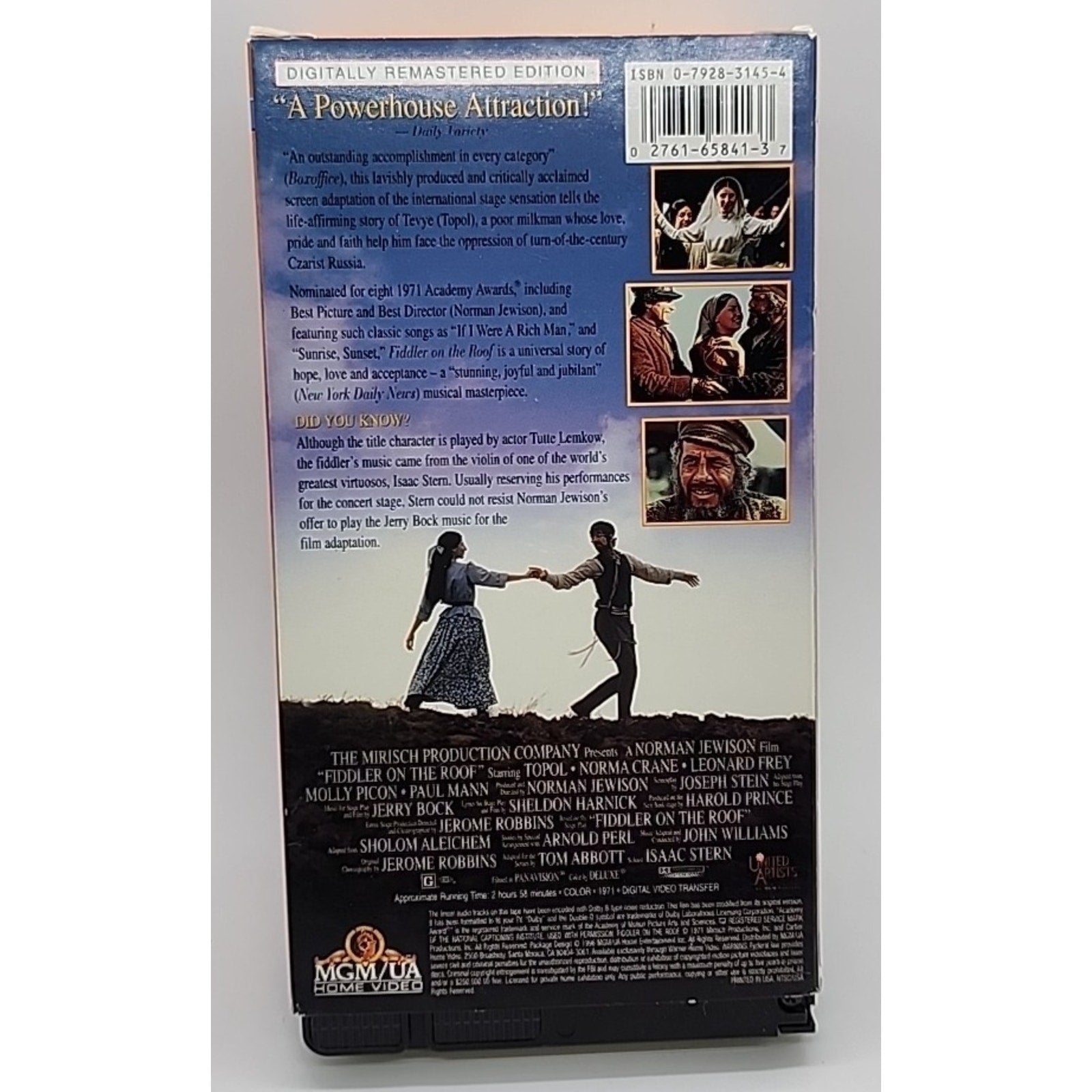 Fiddler on the Roof (VHS, 1996, 2-Tape Set, Screen Epics)