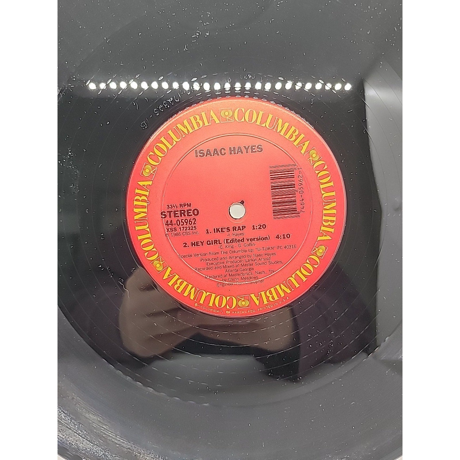 Isaac Hayes - Ike's Rap b/w Hey Girl 12" Single Vinyl Funk Soul 1986