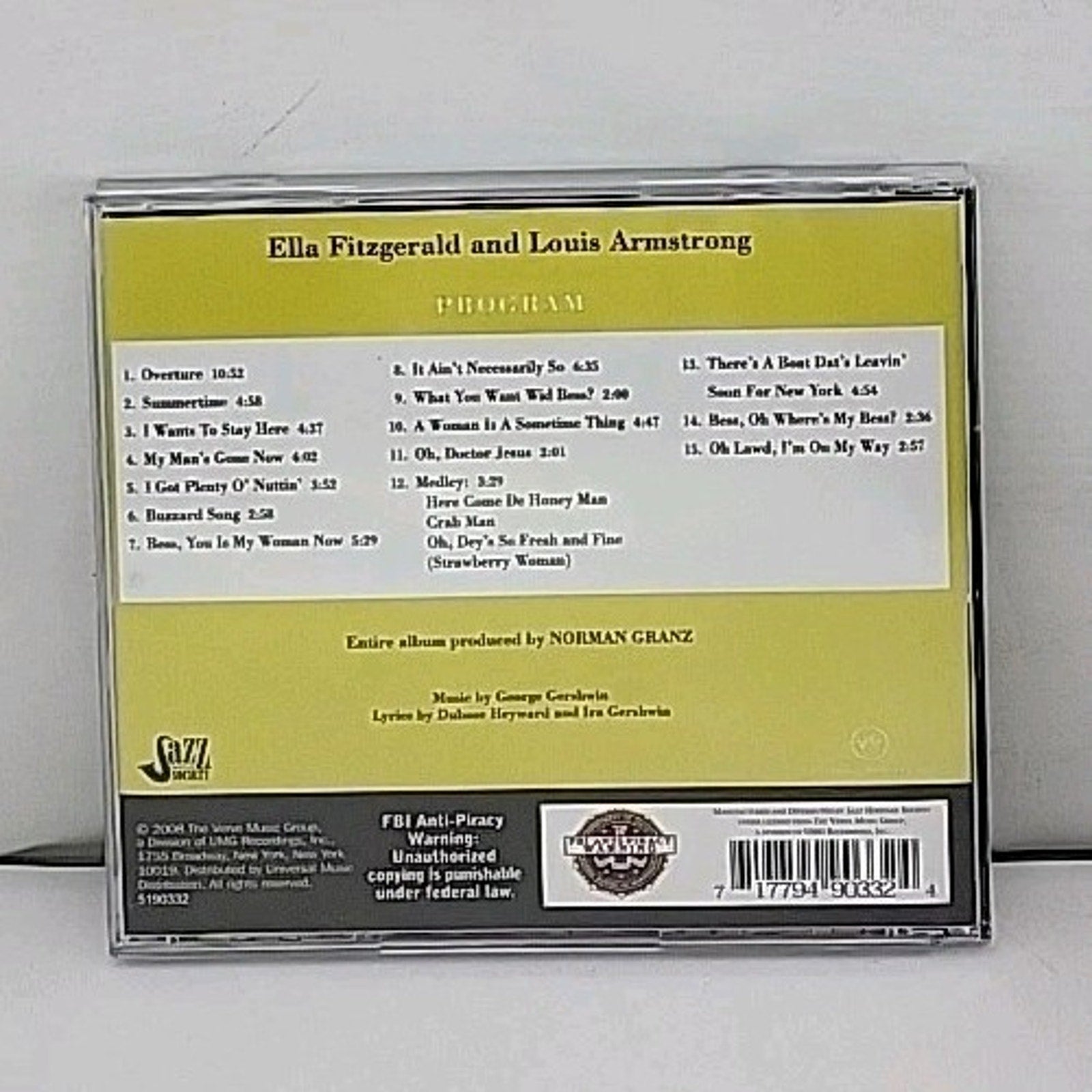 Porgy & Bess by Fitzgerald, Ella / Armstrong, Louis (CD, 2008) *Brand New*
