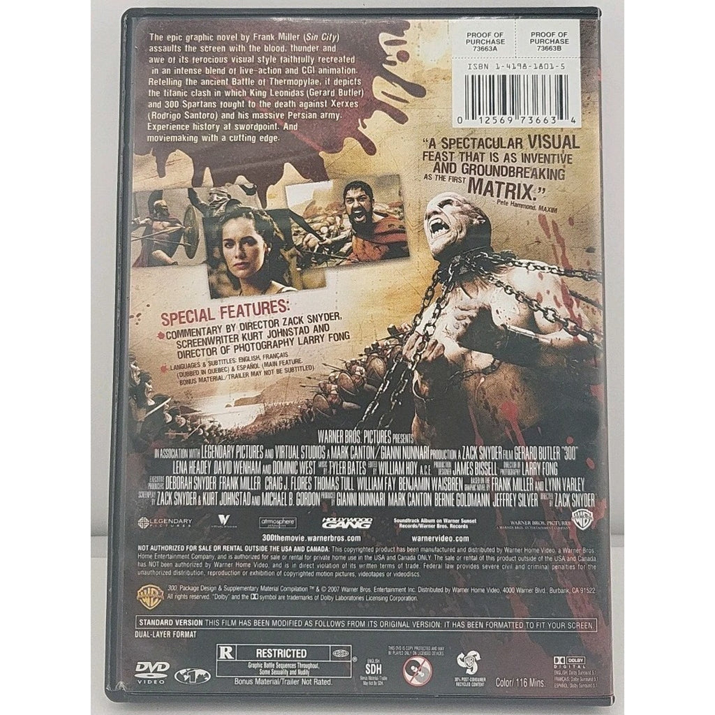 300 (DVD, 2007,Fullscreen)