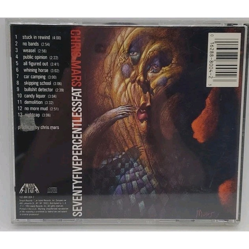 75% Less Fat by Chris Mars (CD, 1993, Smash Records)