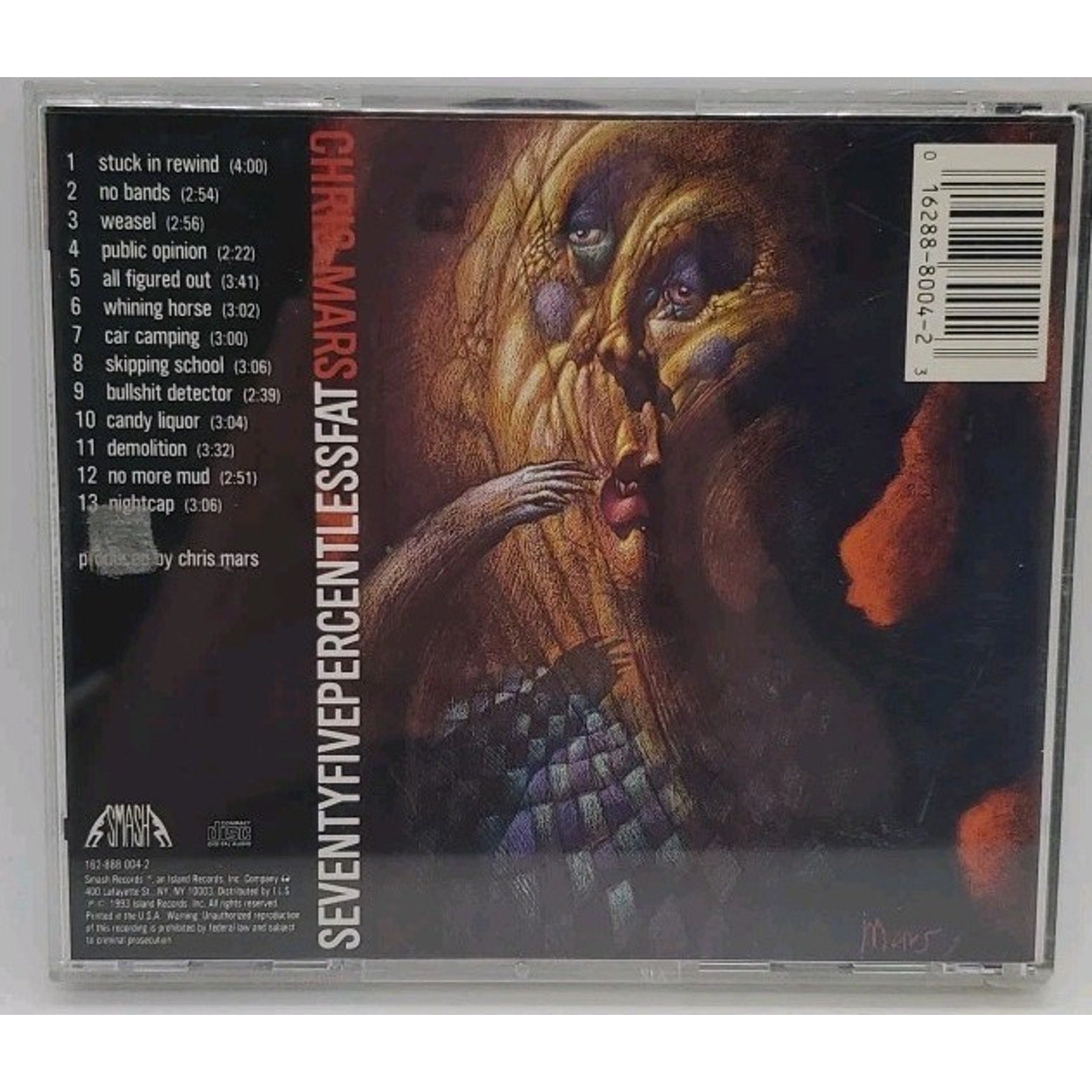 75% Less Fat by Chris Mars (CD, 1993, Smash Records)