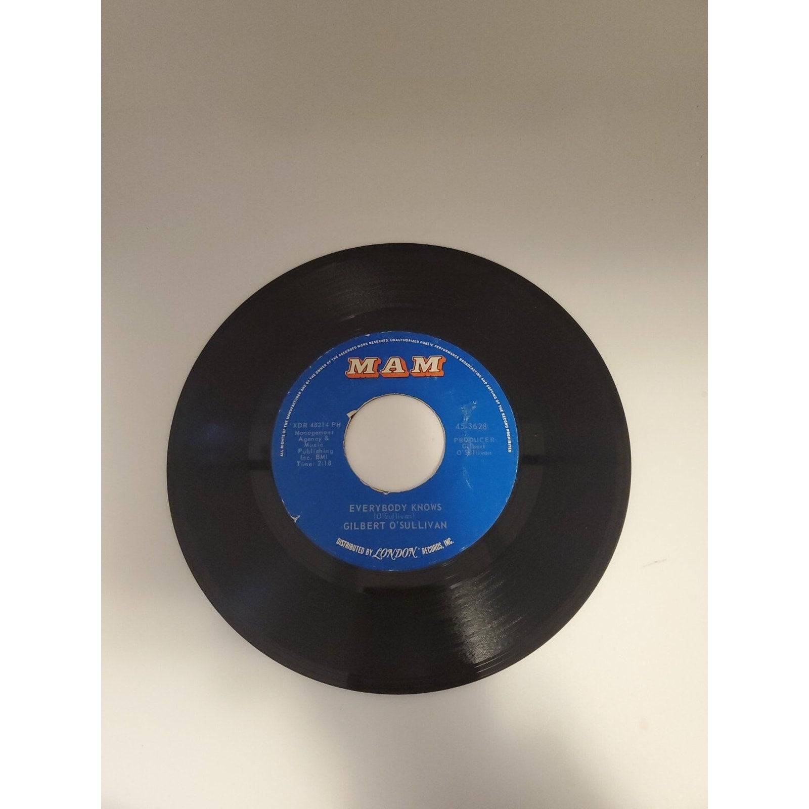 Gilbert O'Sullivan Everybody Knows / Out Of The Question (Record)