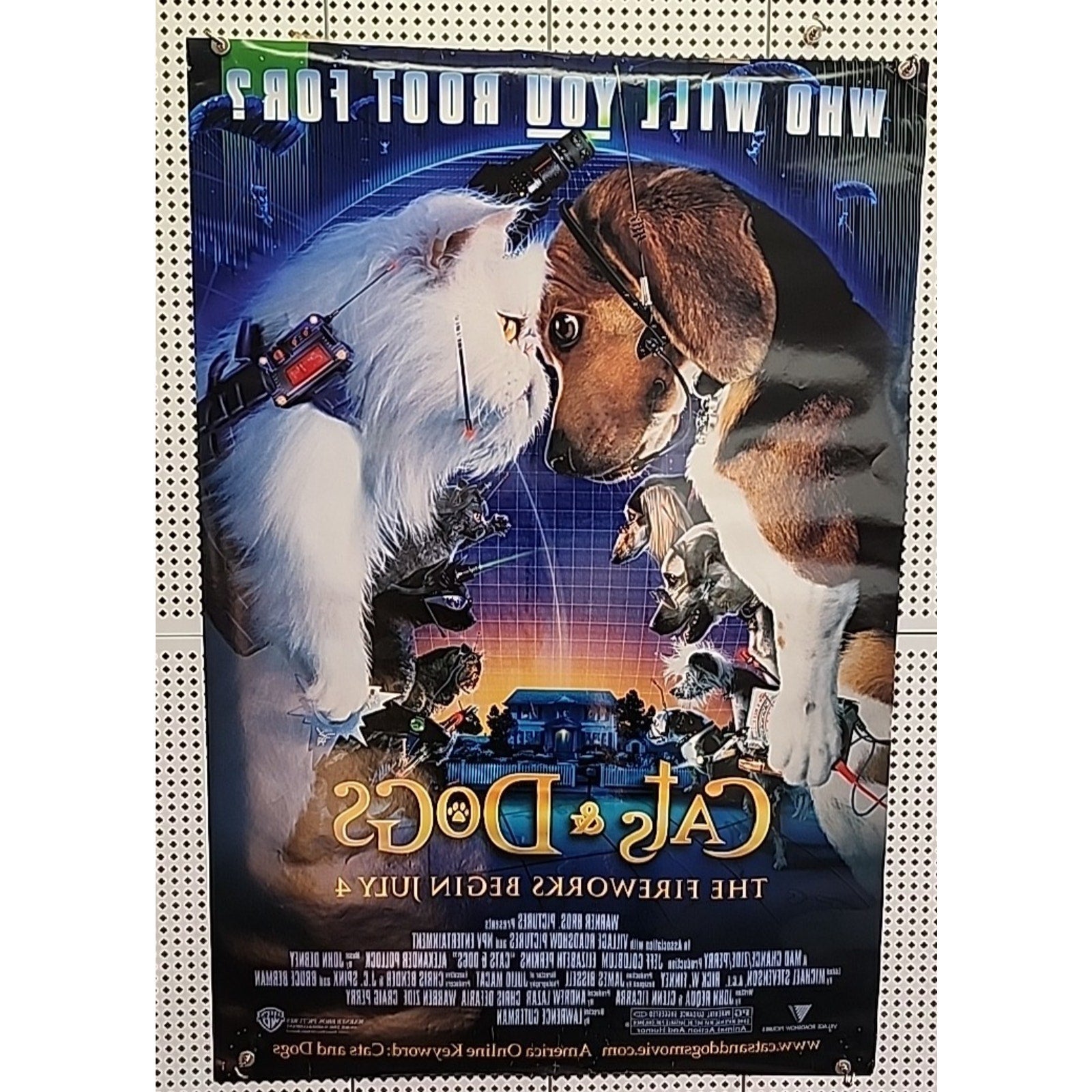 Cats And Dogs Movie Poster Double Sided 2001