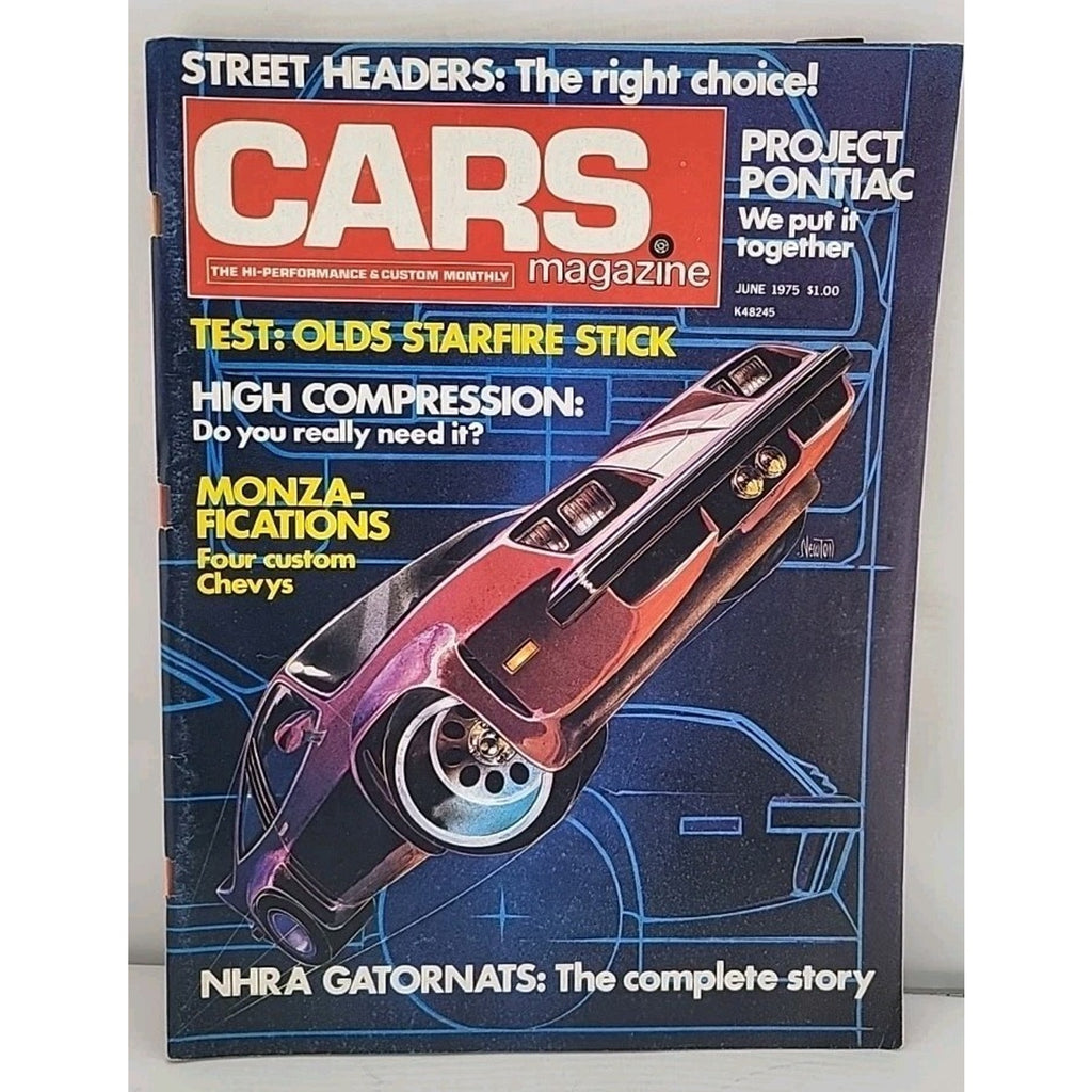 June 1975 Cars NHRA Gatornationals Headers Olds Starfire Stick Bunny Kart Monza