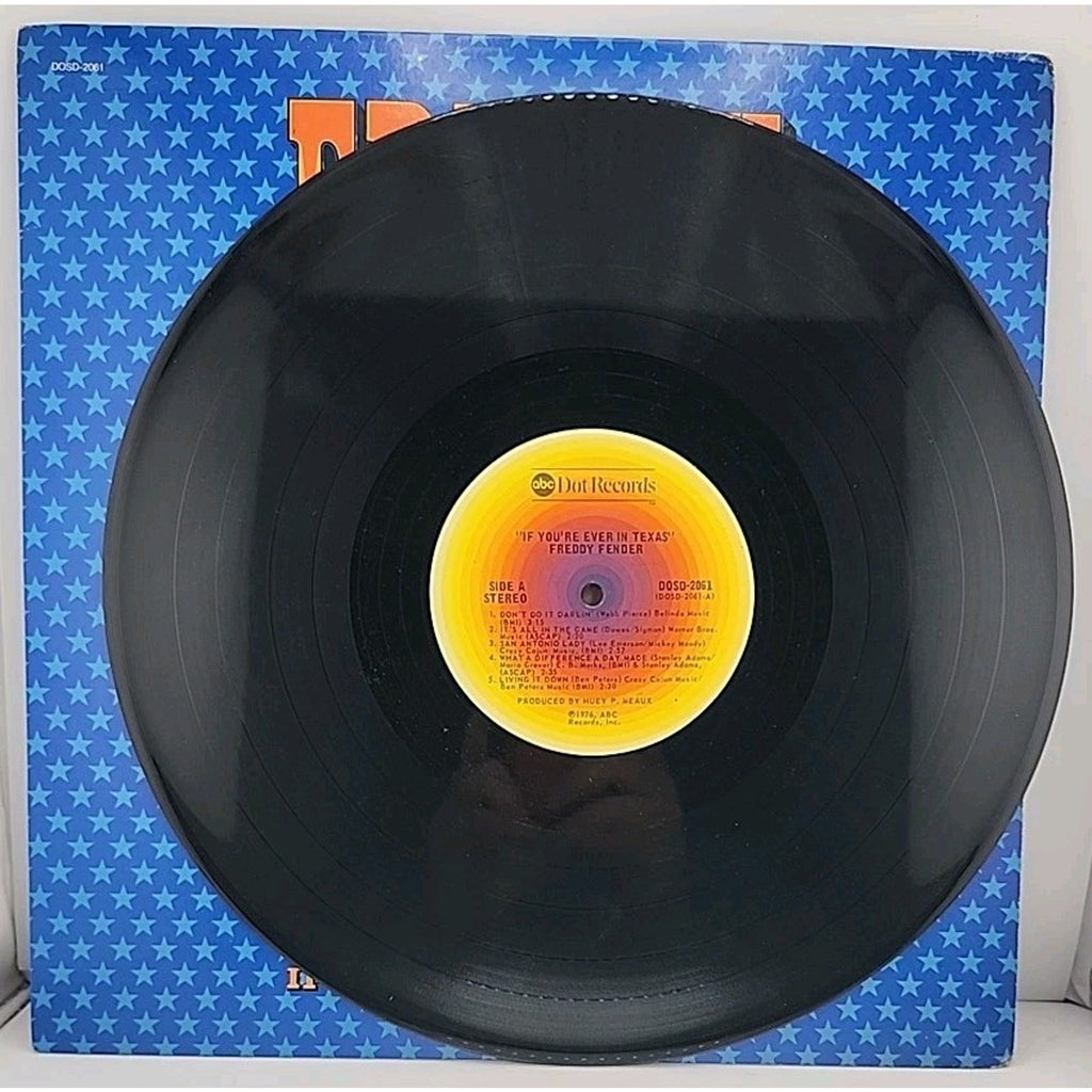 Freddy Fender If You're Ever In Texas 33 RPM LP Record ABC Dot 1976 DOSD-2061