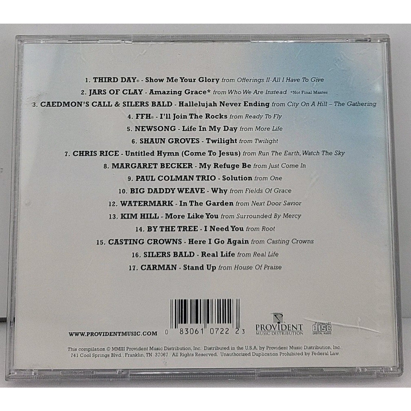 Various - Blur: 16 Songs For Today's Top Christian Artists (CD, 2003)