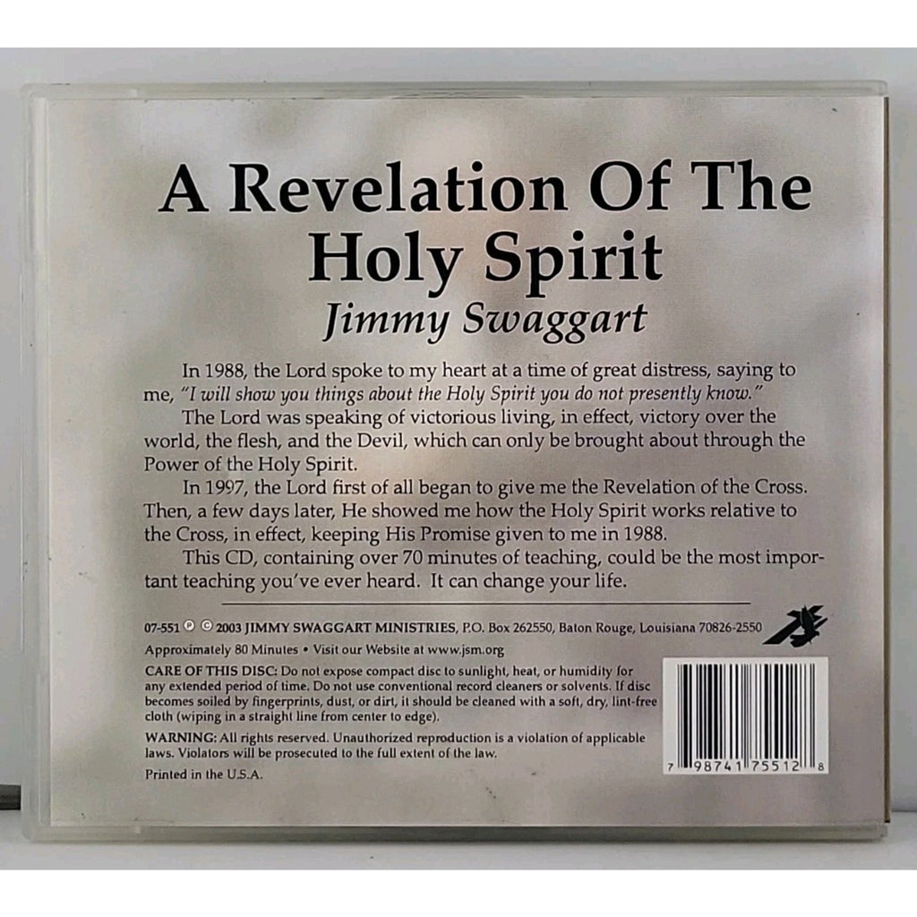 Jimmy Swaggart "A Revelation Of The Holy Spirit" Teaching CD *Religion* Ministry