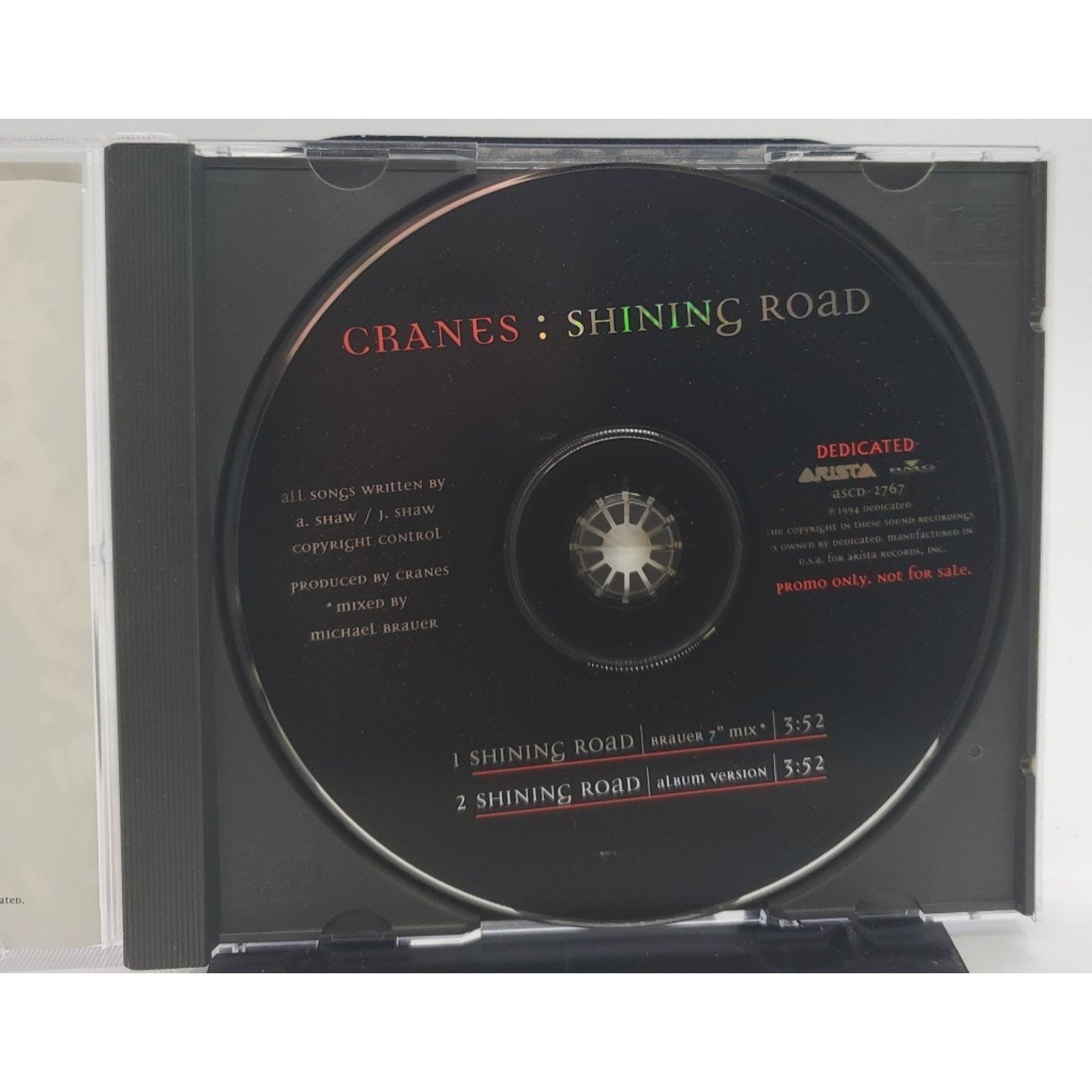 Shining Road by Cranes (CD, Promo, Single, 1994, Arista)