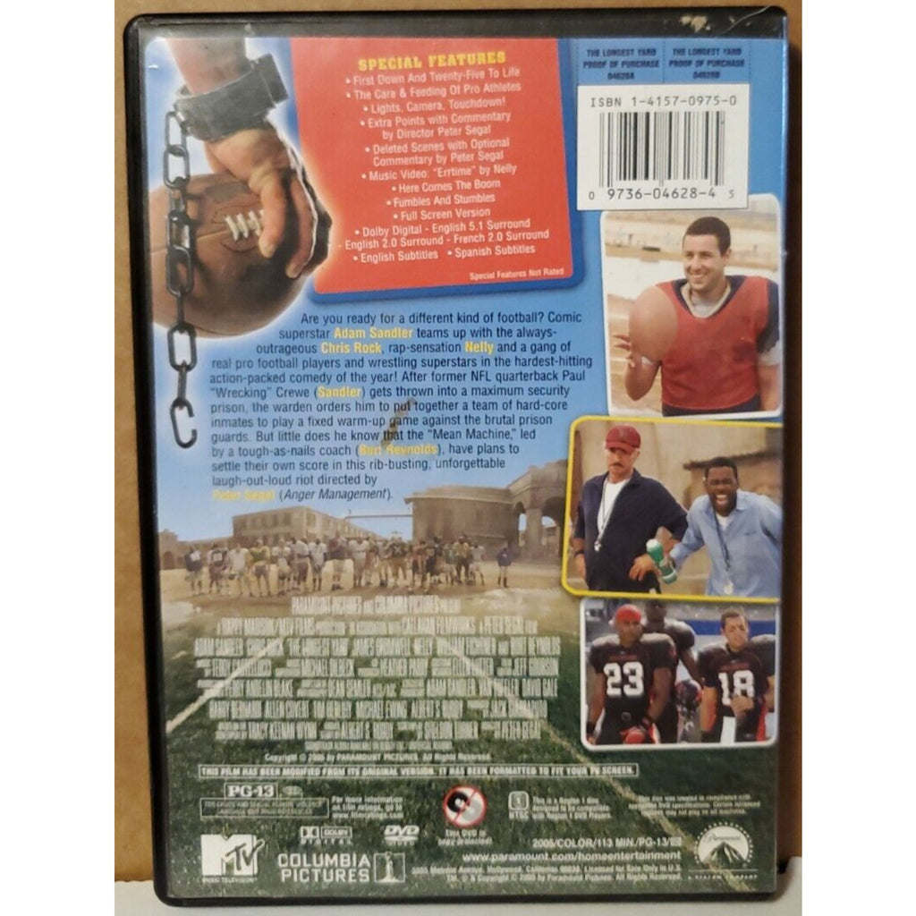 The Longest Yard (DVD, 2005, Full Screen Version)