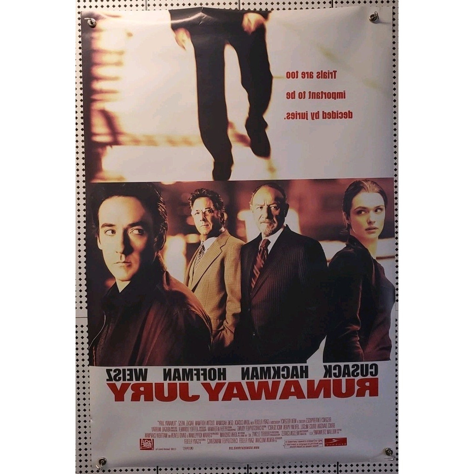 Runaway Jury Original One Sheet Movie Poster - 2003 - Cusack/Hackman 27x40