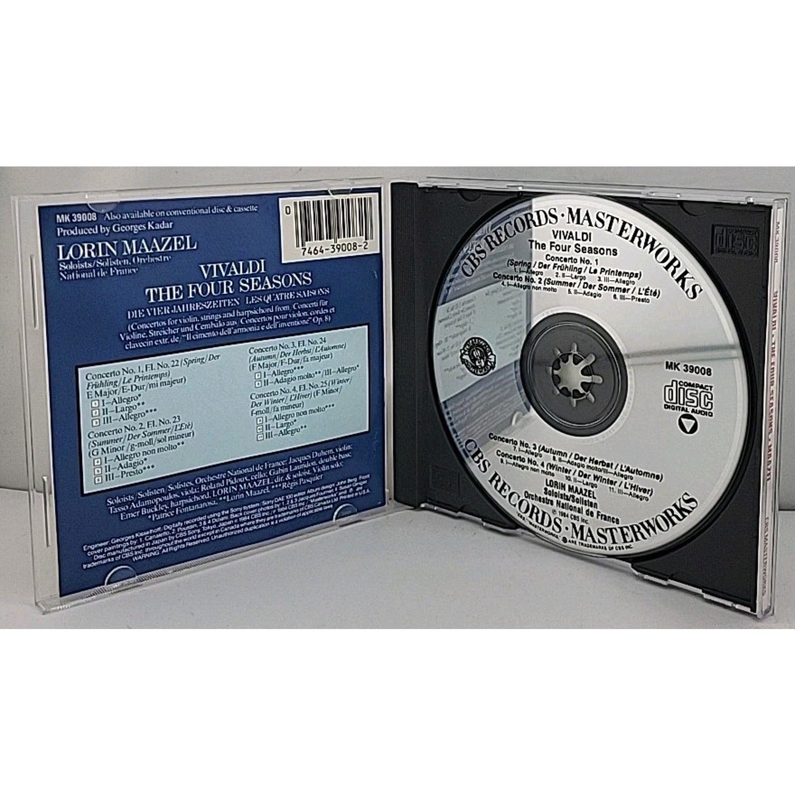 Vivaldi: The Four Seasons by Lorin Maazel (CD, 1984, CBS Masterworks Digital)