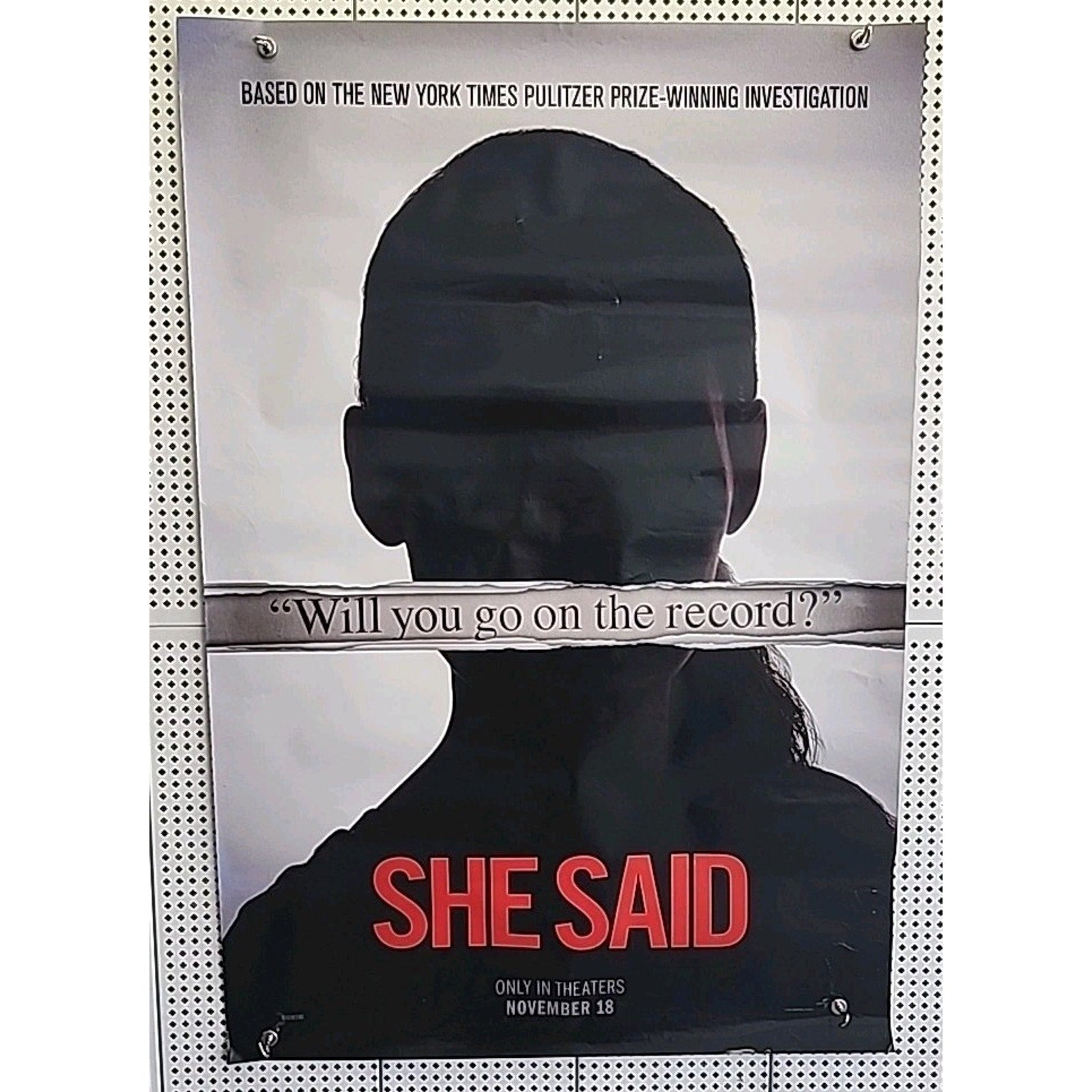 She Said Movie Poster 27x40