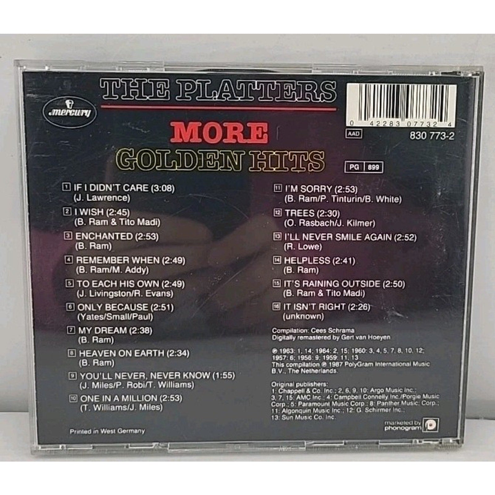 More Golden Hits by The Platters (CD, Dec-1988, Mercury)
