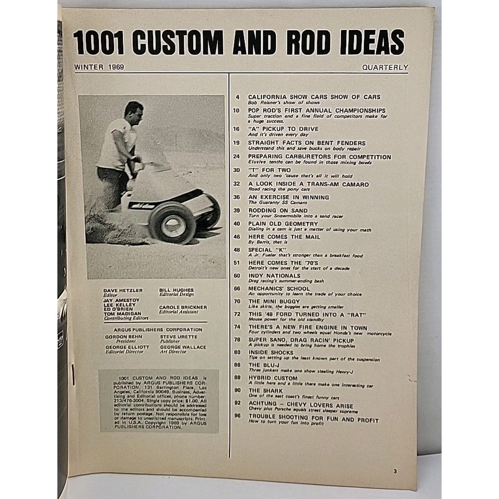 1001 Custom And Rod Ideas Magazine - Winter 1969