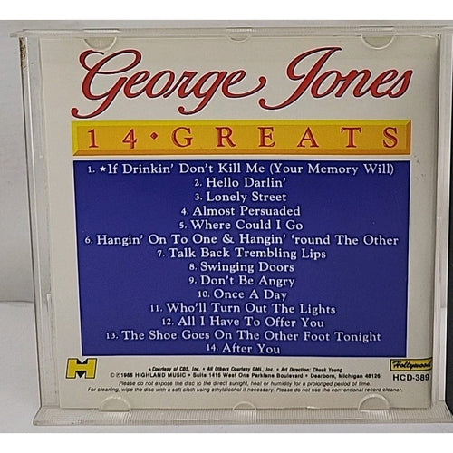 14 Greats by George Jones (CD, 1994)