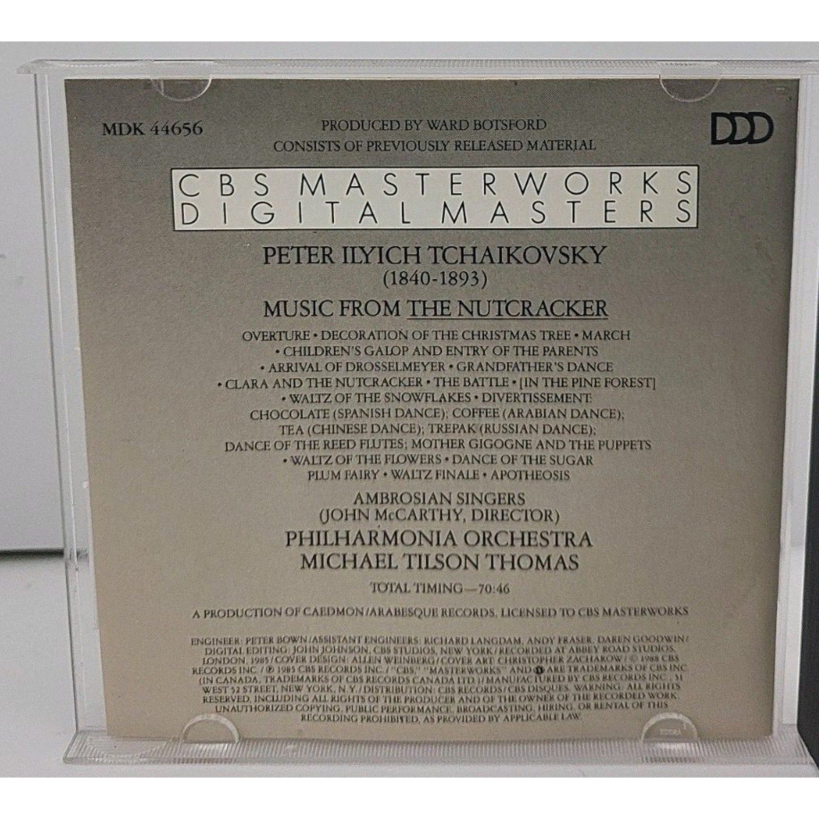 Tchaikovsky : Music from the Nutcracker Philharmonia Orchestra (CD)