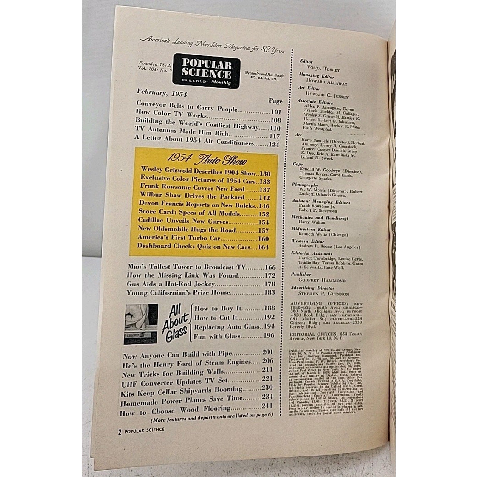 Popular Science Monthly - Mechanics-Autos-Homebuilding - February 1954 - Vol.164
