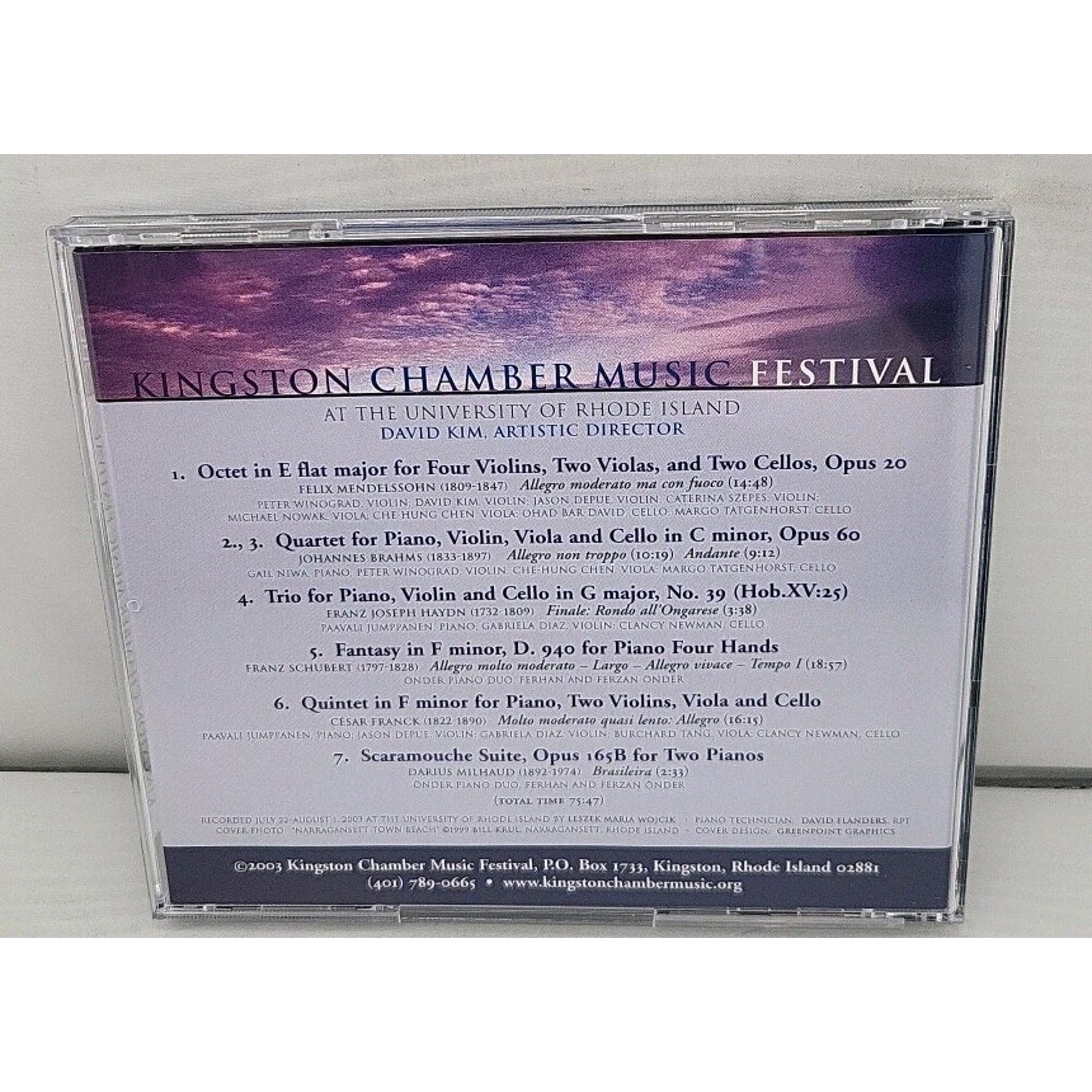 Kingston Chamber Music Festival - David Kim 2003 CD