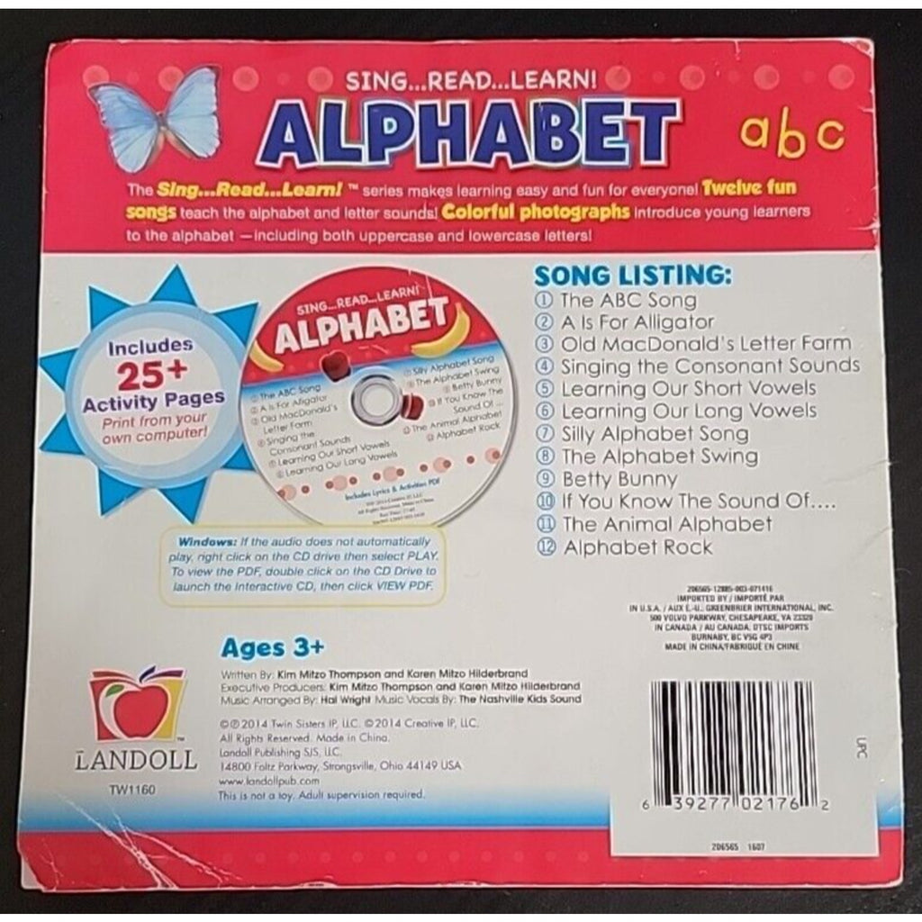 Sing-Read-Learn Alphabet, Counting & Animals *BOOK ONLY*