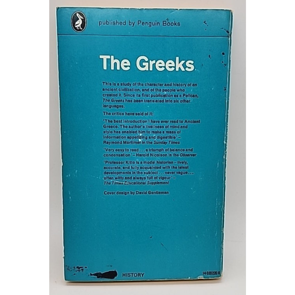 The Greeks - H.D.F. Kitto (1968, Paperback)