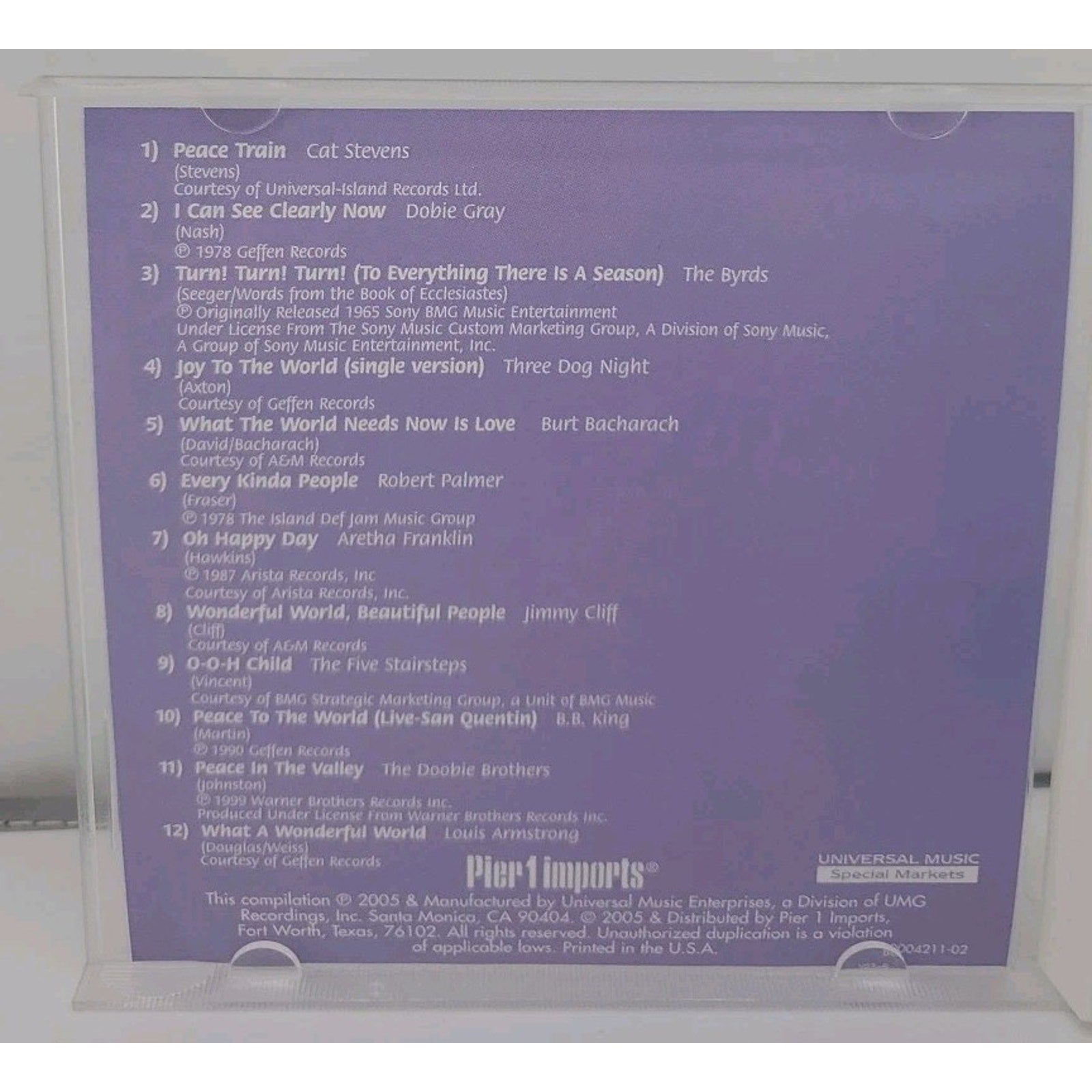Peace Makes the World Go Round Vintage Pier 1 Imports Various Artists CD