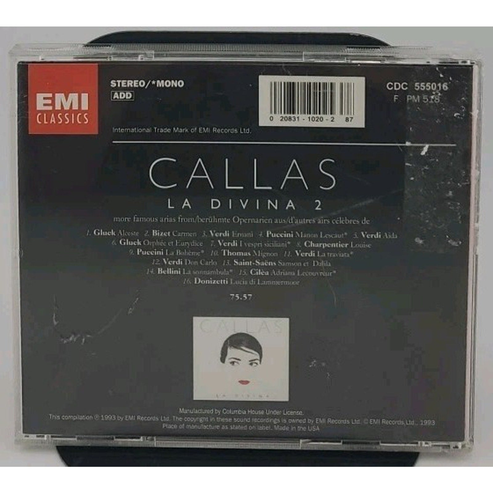 Callas: La Divina 2 CD, 16 Great Tracks, EMI Classics / EMI Records