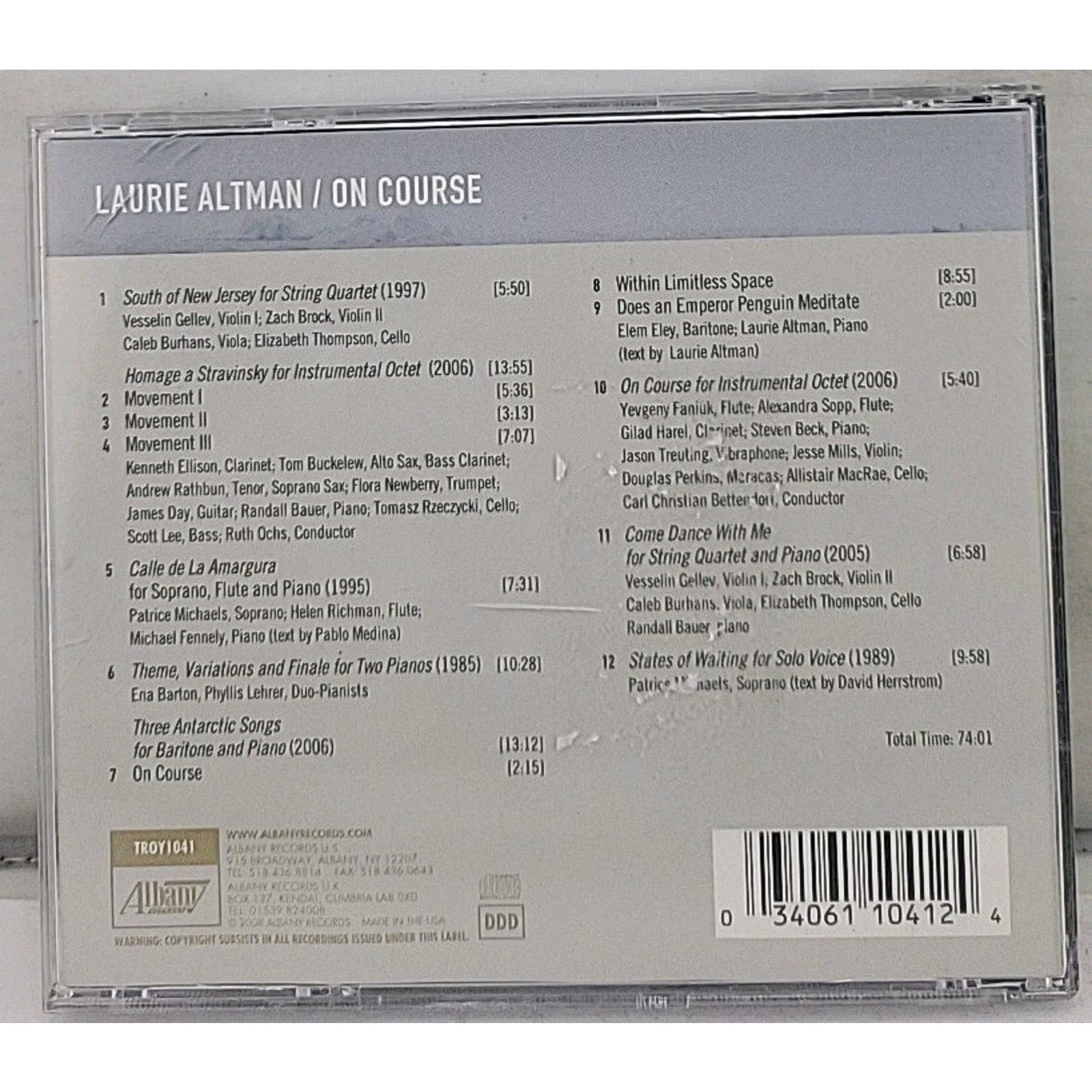 On Course by Altman / Geliev / Brock / Burhans / Thompson (CD, 2008)