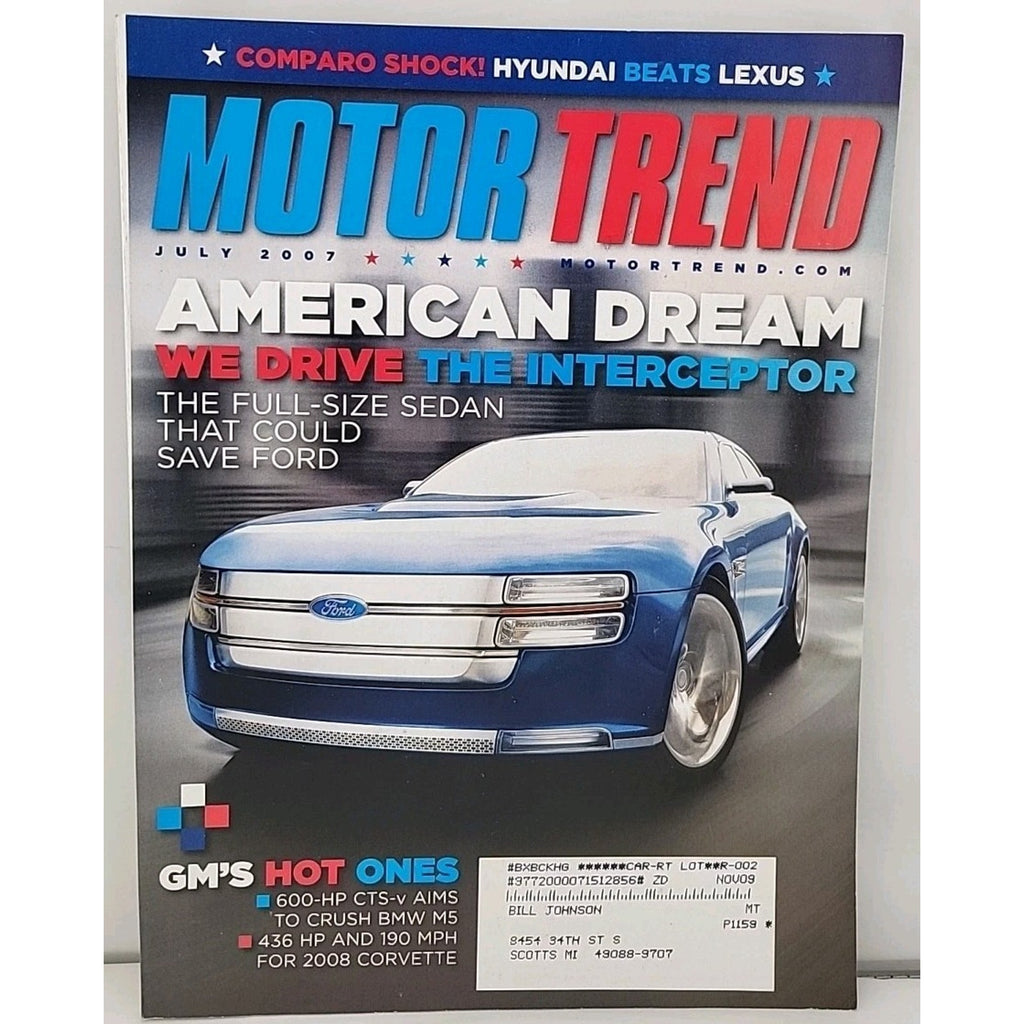 Motor Trend Magazine July 2007