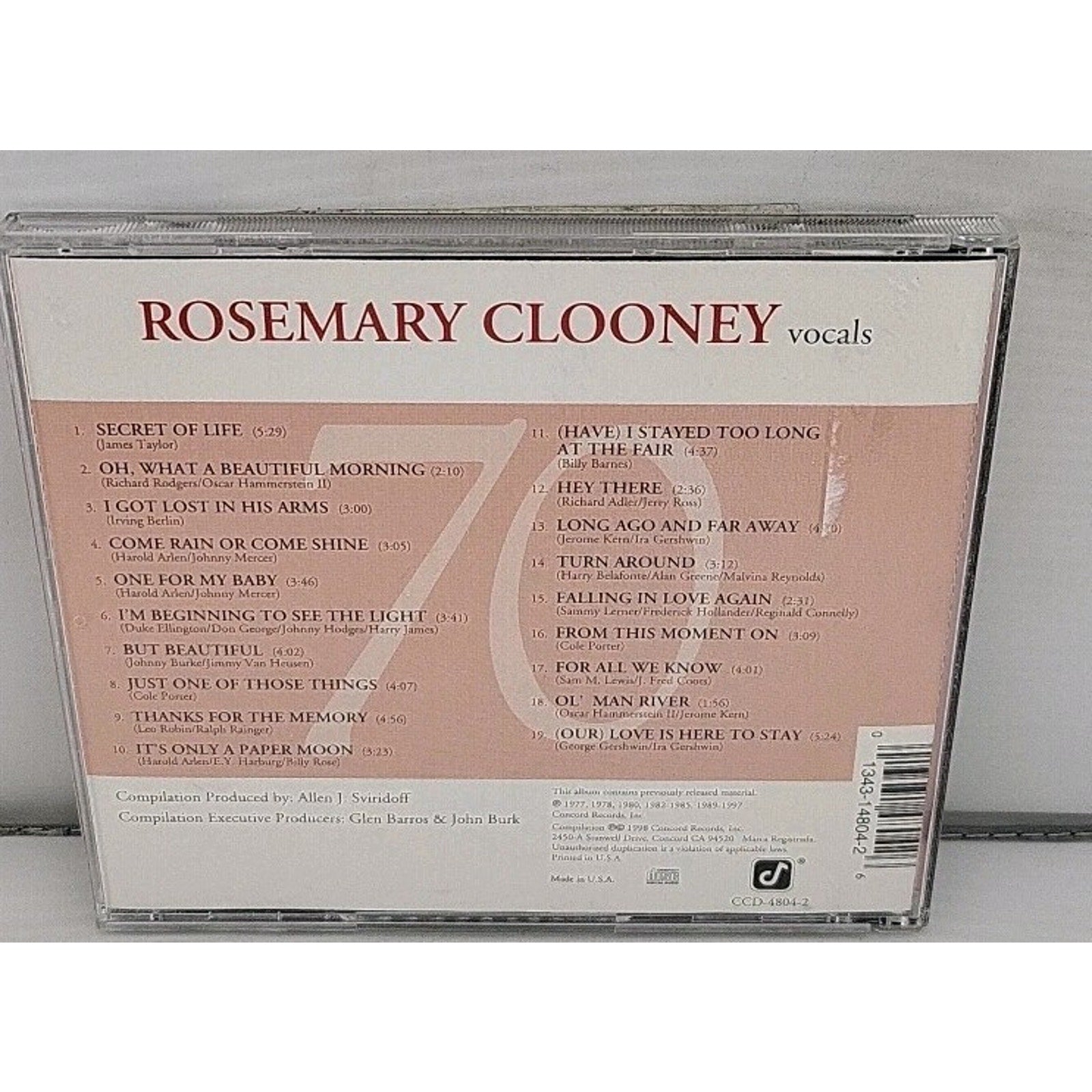 70: Seventieth Birthday Celebration by Rosemary Clooney (CD, 1998)