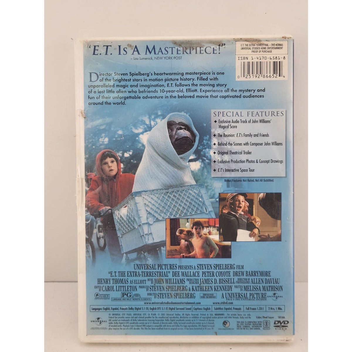 E.T. the Extra-Terrestrial (DVD, 1982, Fullscreen)