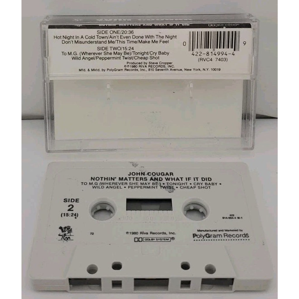 Nothing Matters & What if It by John Mellencamp (Cassette, 1990)