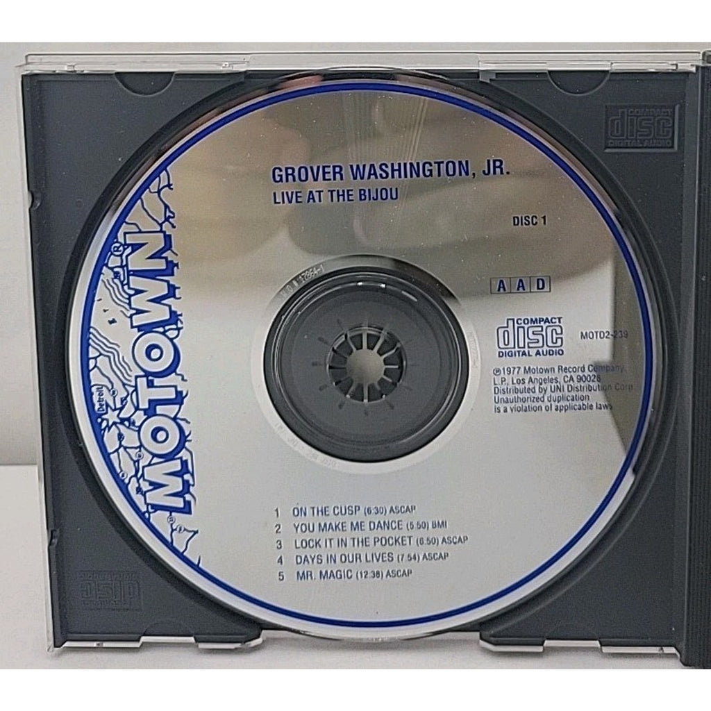 Live at the Bijou by Grover Washington, Jr. (CD, Oct-1999, Hip-O)