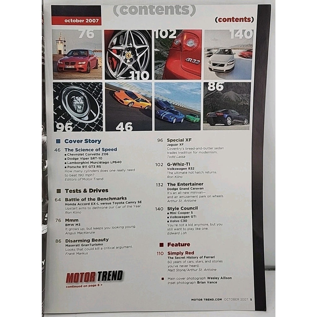 Motor Trend Magazine October 2007