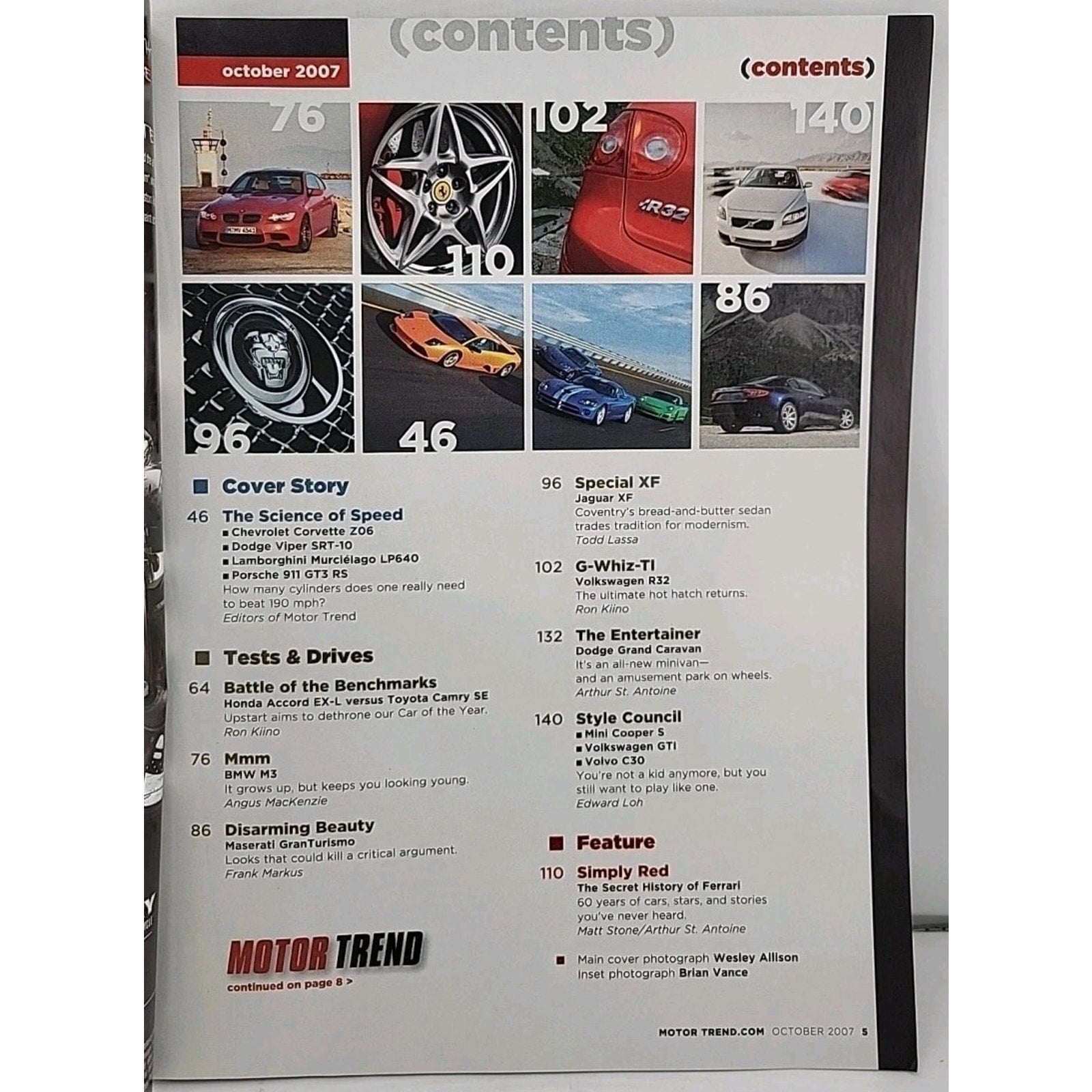 Motor Trend Magazine October 2007