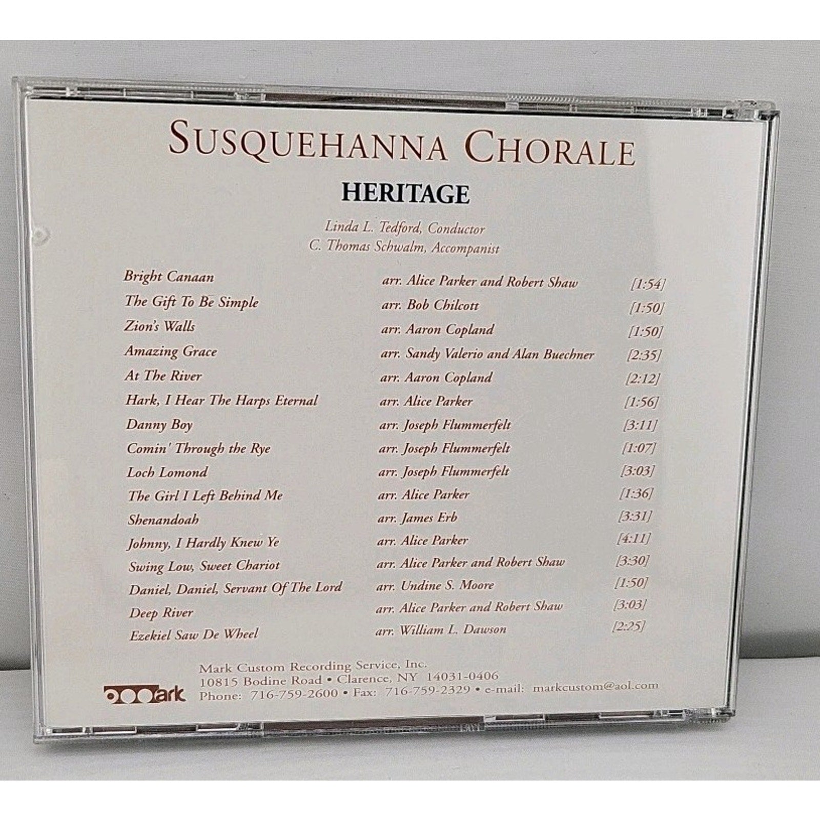 Heritage [Audio CD] Susquehanna Chorale and Linda L. Tedford