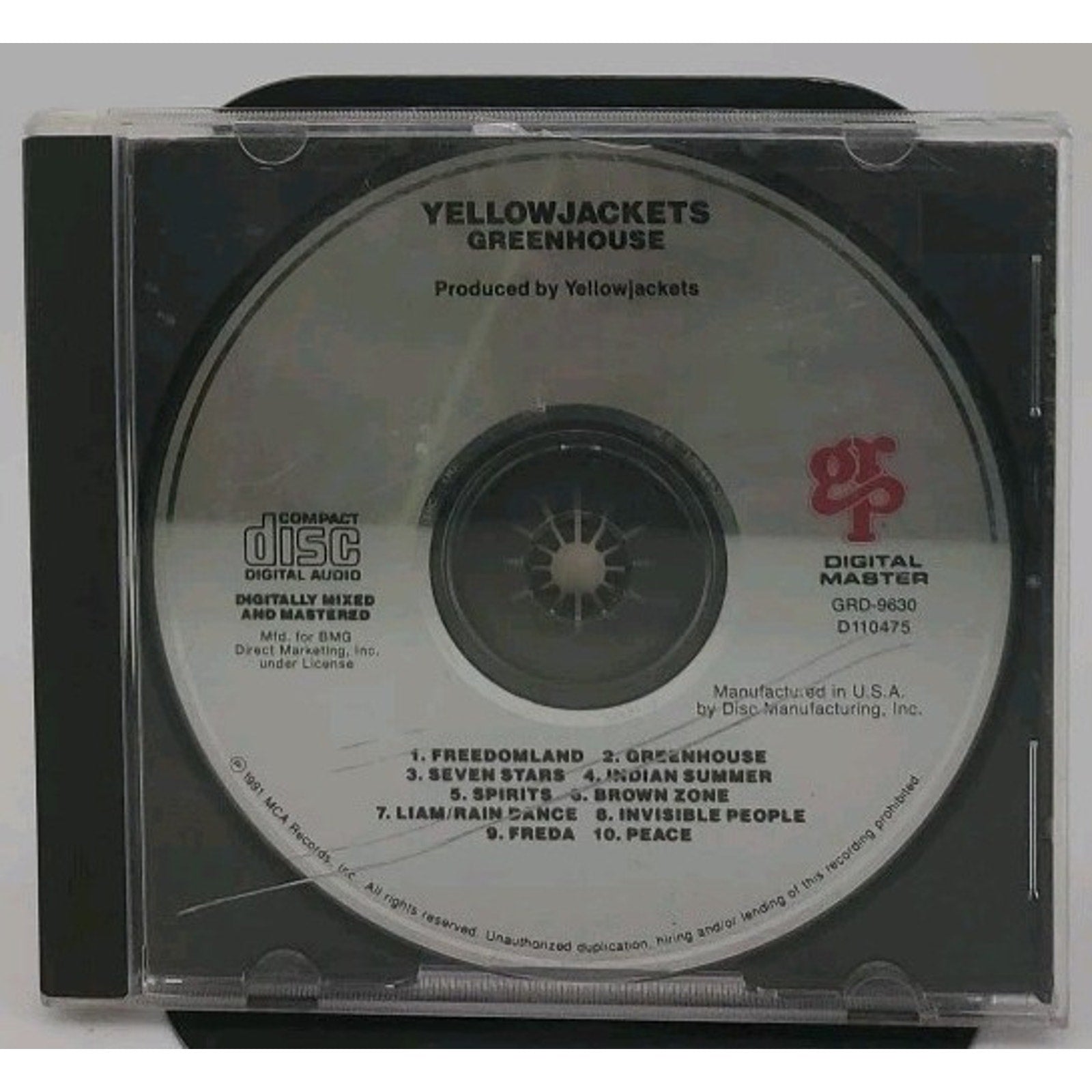Greenhouse by Yellowjackets (CD, Feb-1991, GRP (USA))