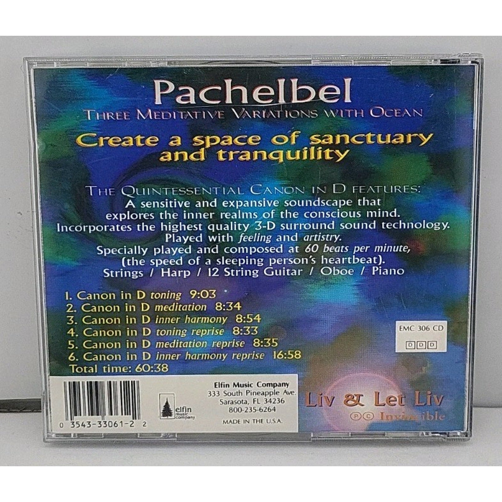 Pachelbel: Meditative Variations by Ed Van Fleet/Liv Khalsa/Live & Let Liv (CD,