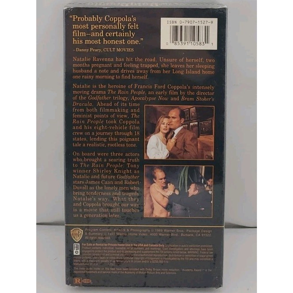 The Rain People (VHS, 1993) *Brand New*