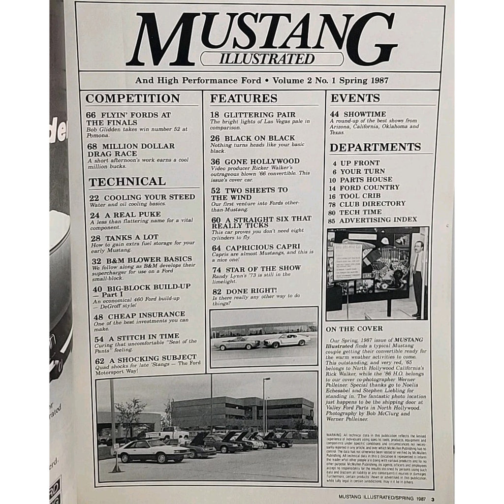 Mustang Illustrated Magazine Vol. 1 No. 3 Spring 1987