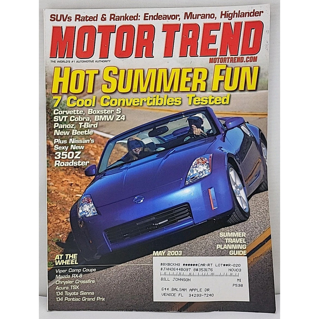 Motor Trend Magazine May 2003