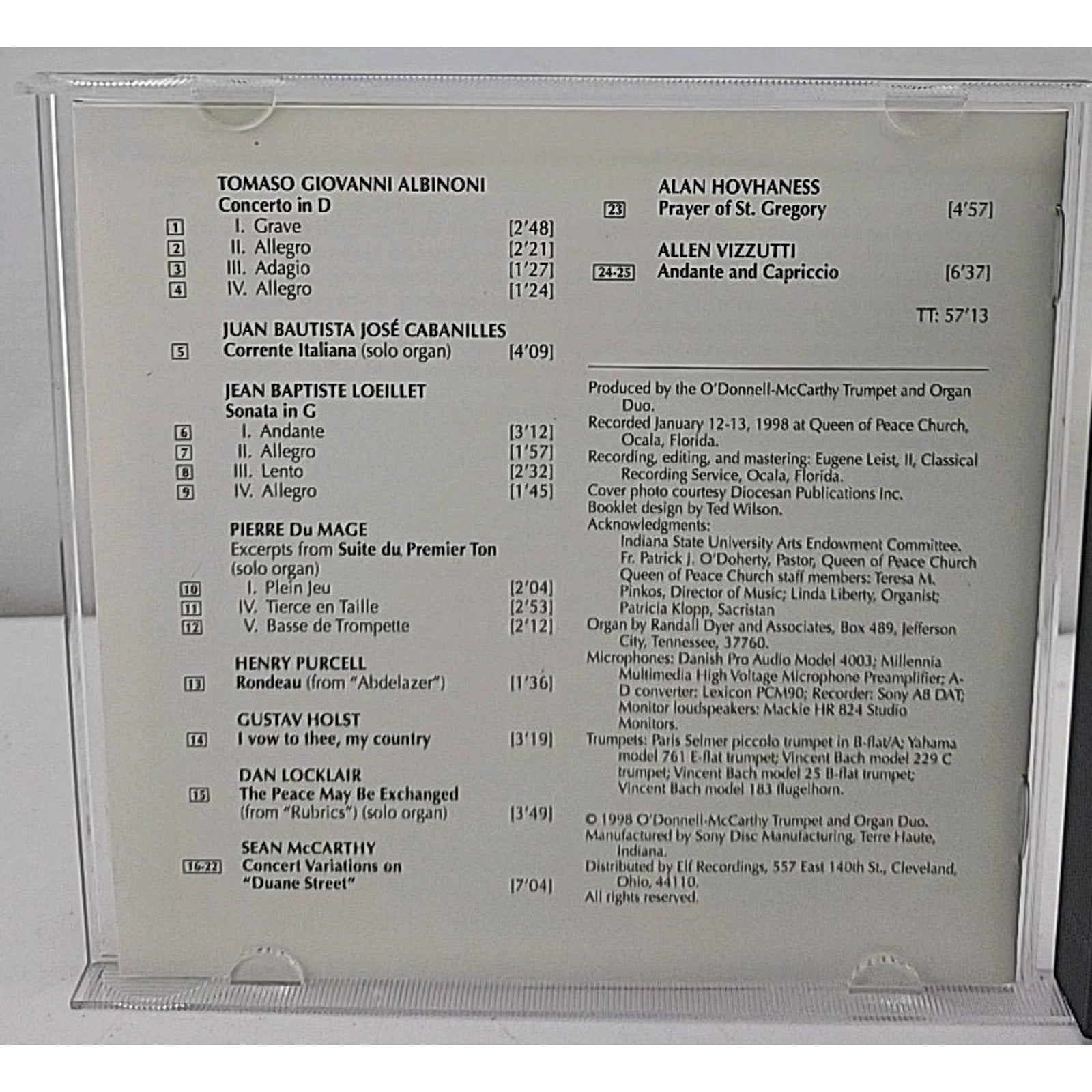 The Trumpet's Lofty Sound CD By James O'Donnell And Sean McCarthy