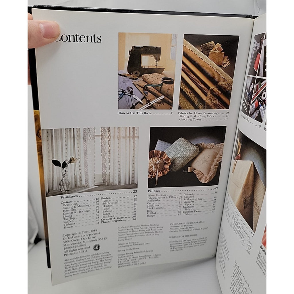Sewing For The Home: Singer Sewing Reference Library 1988 Hardcover Book