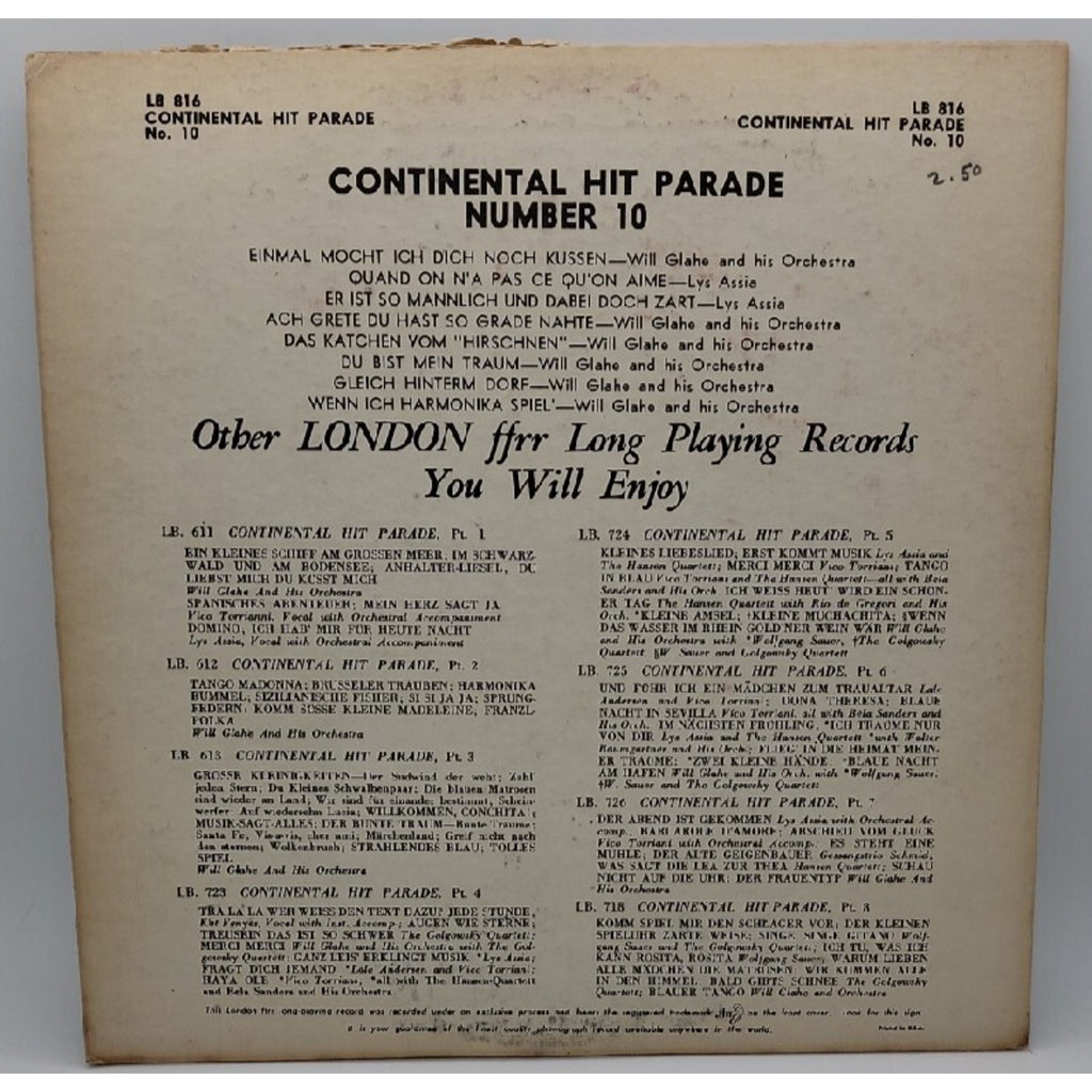 Continental Hit Parade No. 10 Record