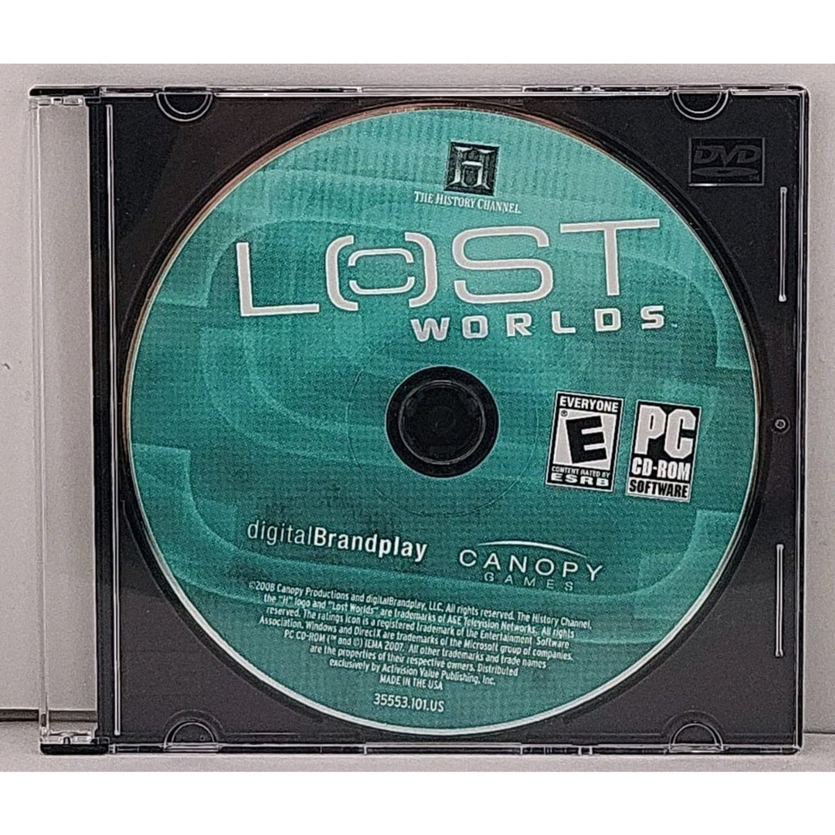 History Channel: Lost Worlds (PC, 2008) *Disc Only*