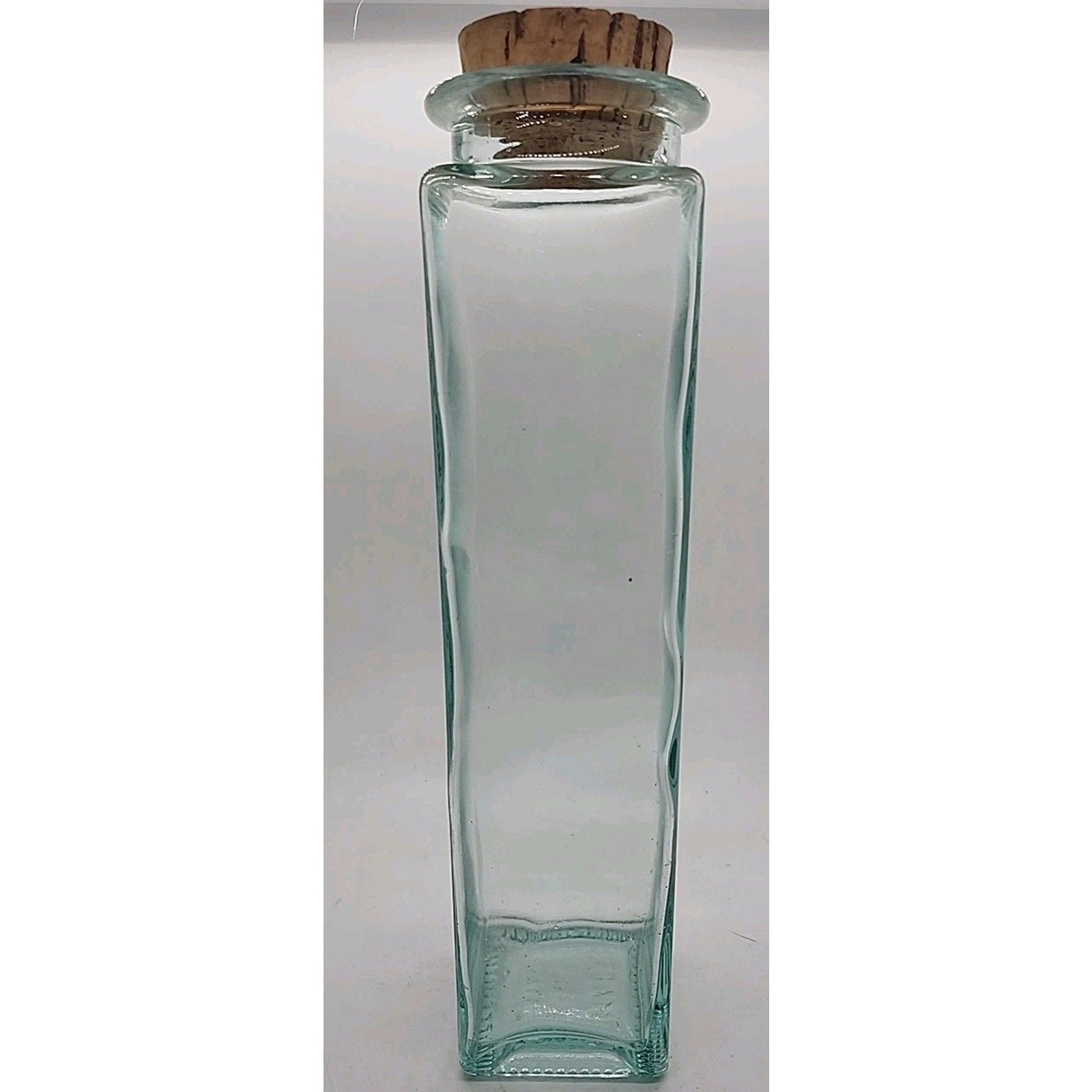 11" Square Glass Container And Cork Pasta Noodle Holder Made In Italy