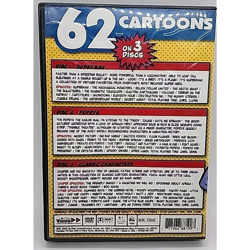 62 Classic Cartoon Favorites (DVD) Missing Popeye