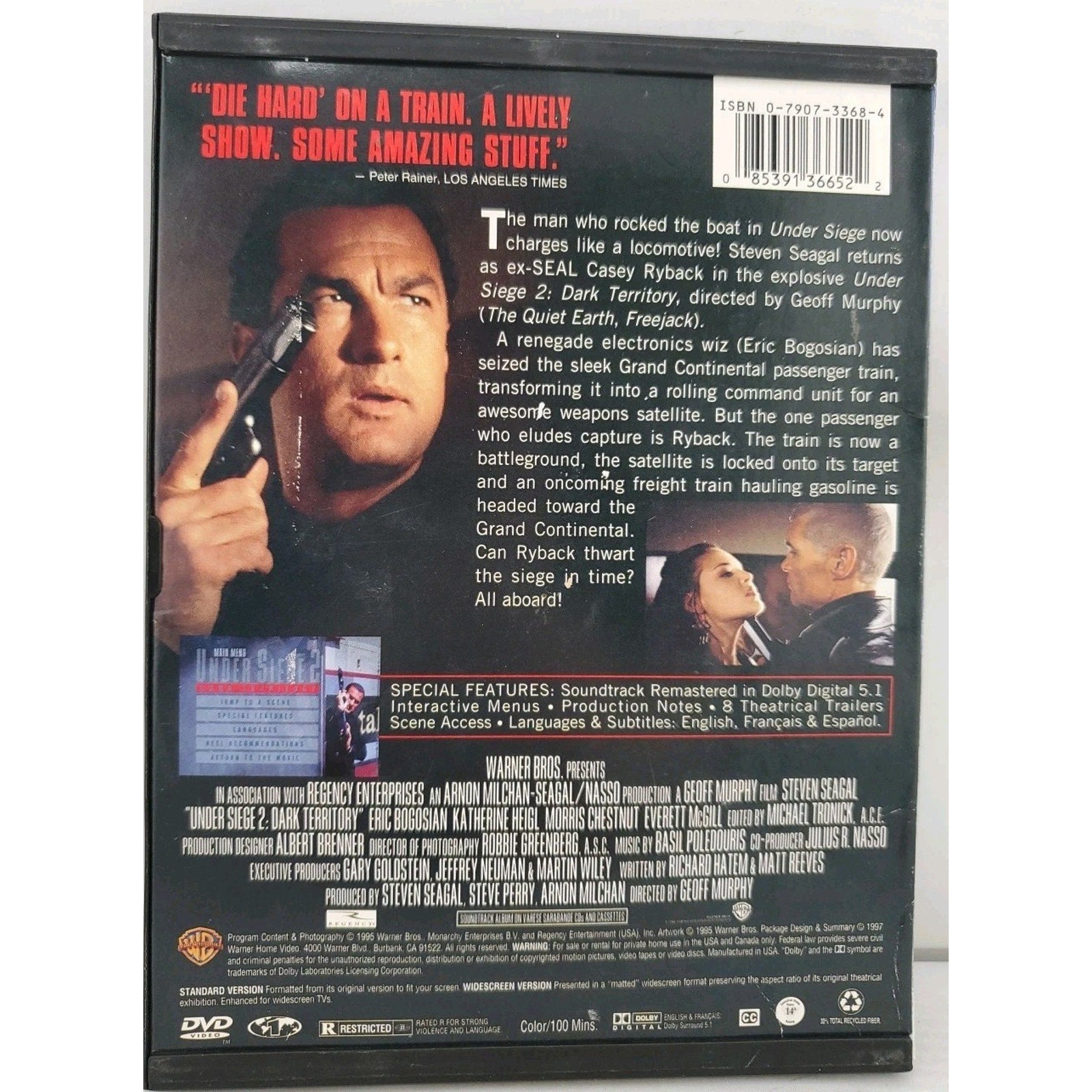Under Siege 2-Dark Territory (DVD, 1995)